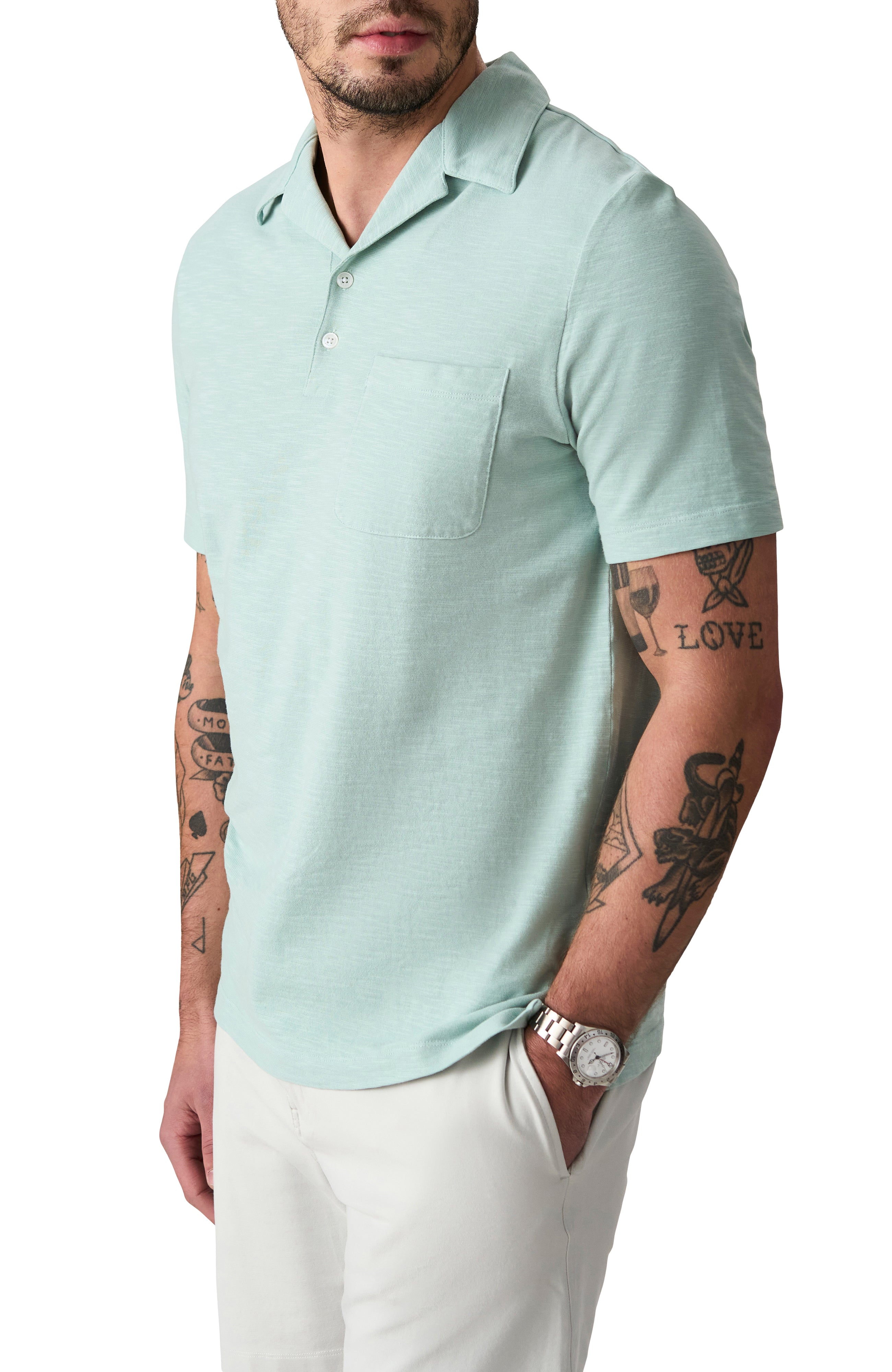 Camp Collar Knit Shirt | Cotton