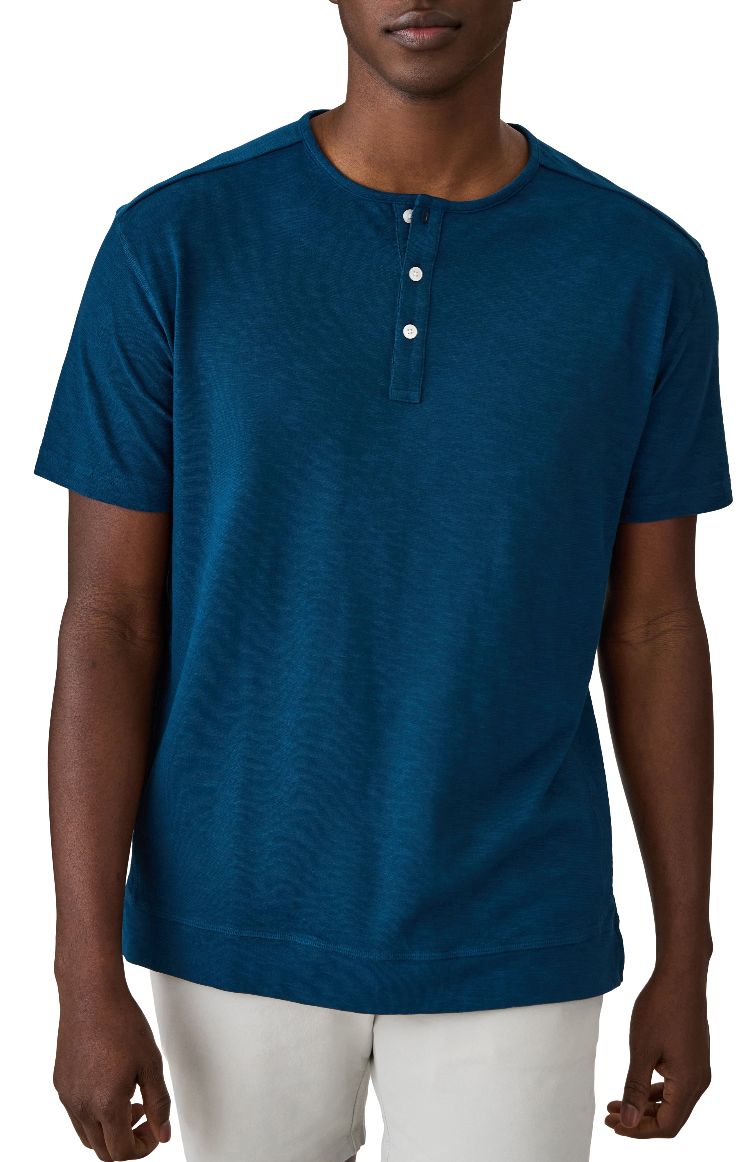 Short Sleeve Henley | Soft Slub Jersey
