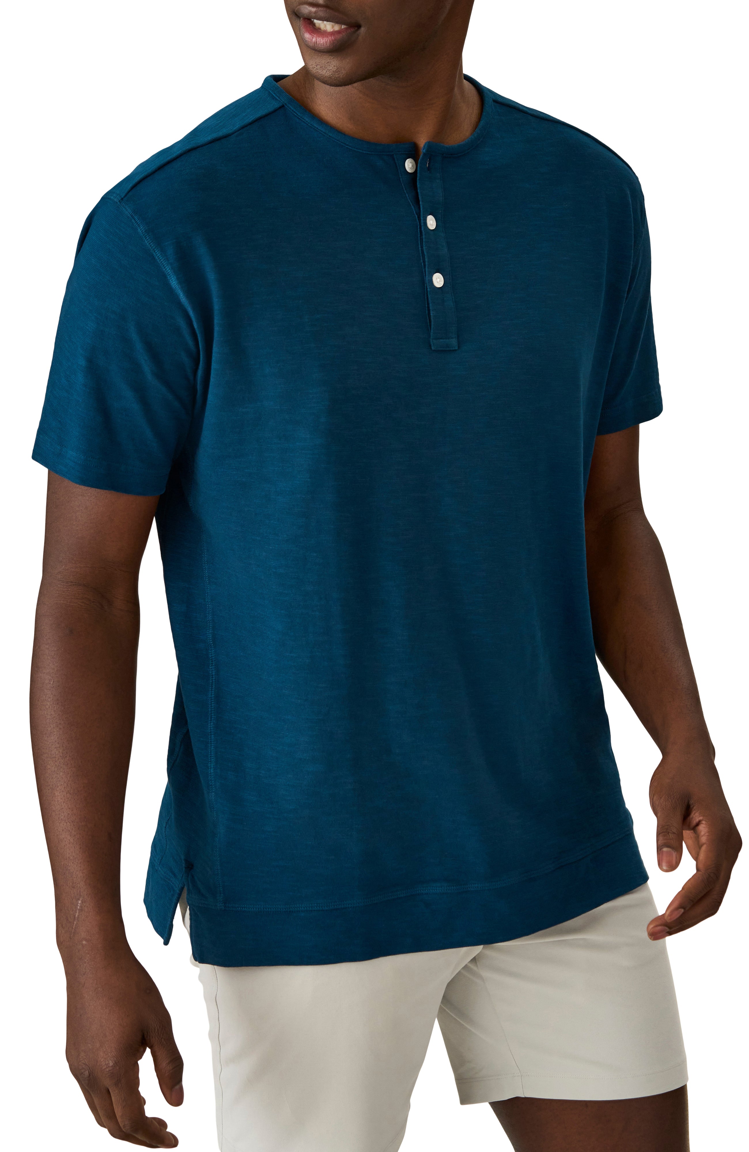 Short Sleeve Henley | Soft Slub Jersey