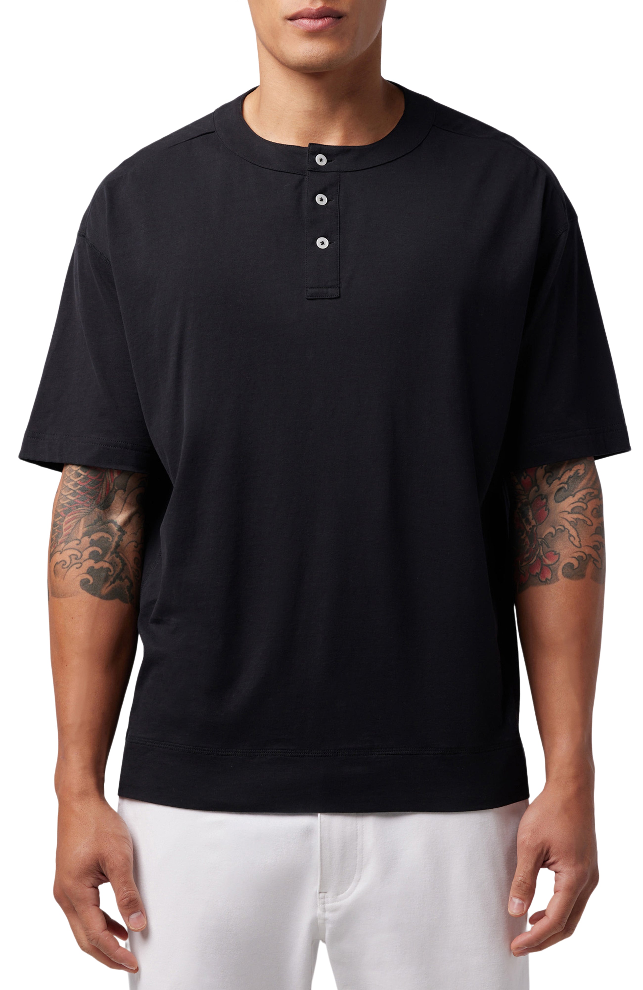 Short Sleeve Henley | Soft Slub Jersey