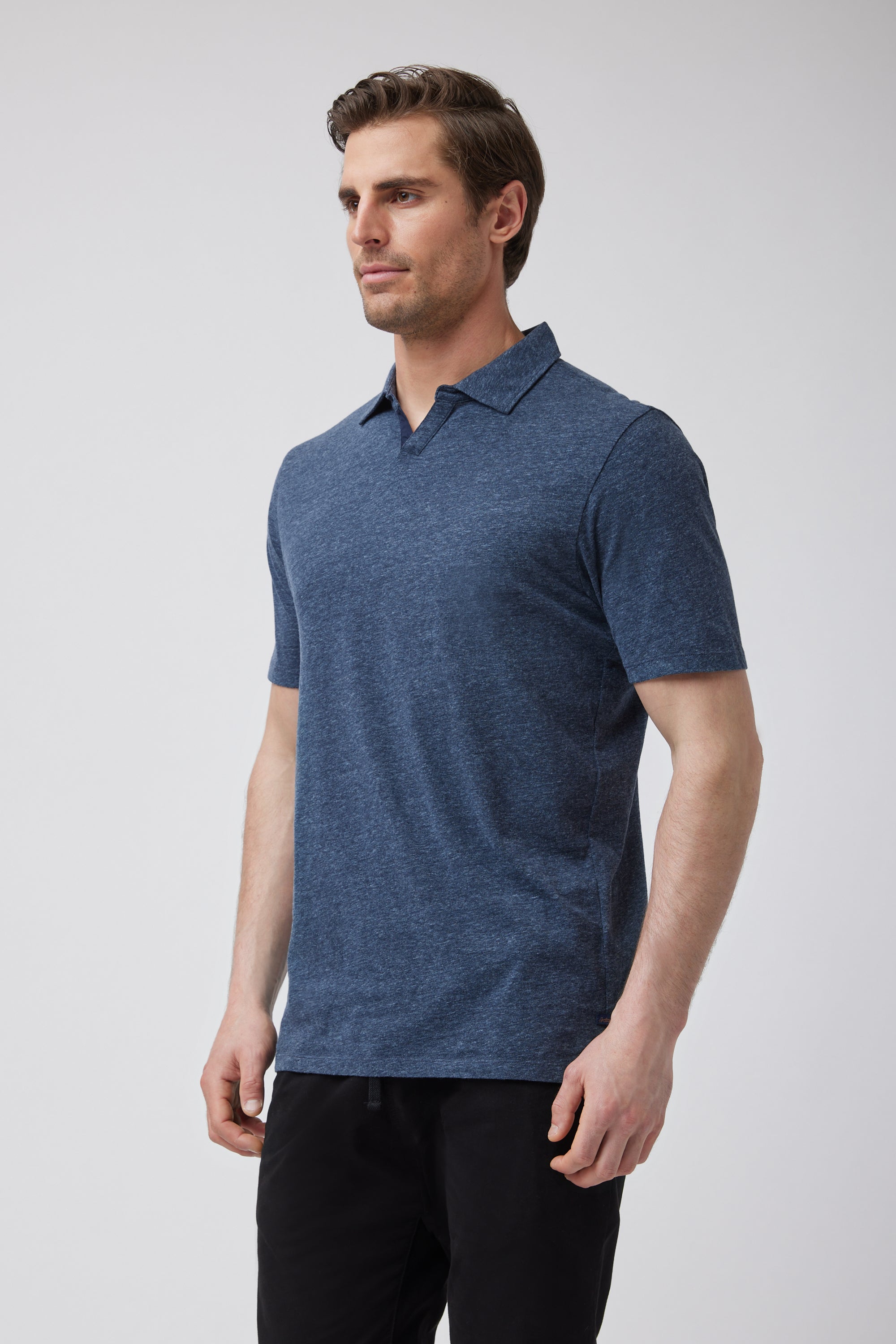 Victory V-Notch Polo | in Akaska Stripe