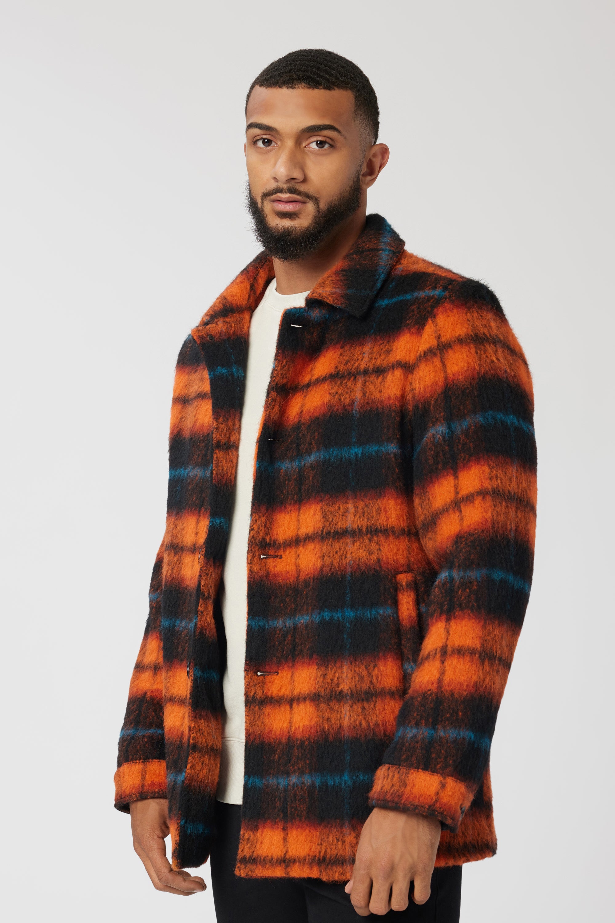 Plaid Wool Coat | Recycled Polyester